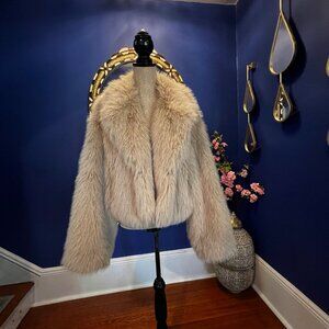 Free People Paris Cropped Faux fur  jacket